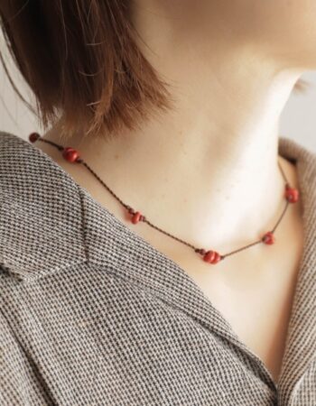ニット セーター ロブスター刺繍　クルーネック7分袖カーデ レディース セール】ロブスター刺繍 クルーネック7分袖カーデ（ニット